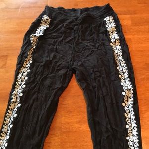 black flowy pants